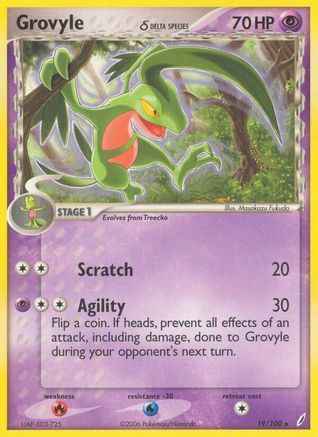 Grovyle (Delta Species) 019/100 - Crystal Guardians Reverse Holofoil