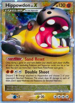 Hippowdon Lv.X 107/111 - Rising Rivals Holofoil