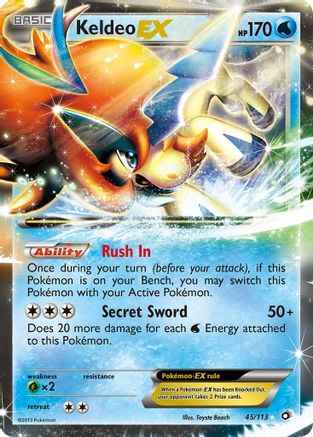 Keldeo EX 045/113 - Legendary Treasures Holofoil