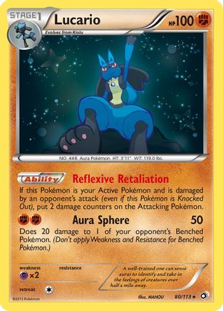 Lucario 080/113 - Legendary Treasures Holofoil