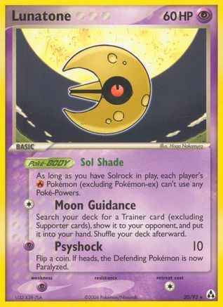 Lunatone 020/92 - Legend Maker Reverse Holofoil