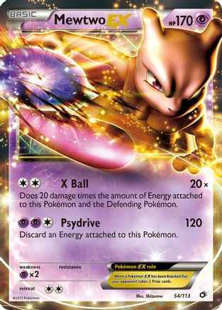 Mewtwo EX 054/113 - Legendary Treasures Holofoil