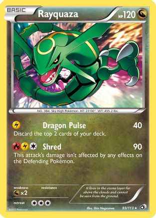 Rayquaza 093/113 - Legendary Treasures Holofoil
