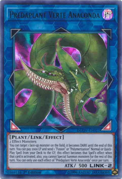 Predaplant Verte Anaconda [DUOV-EN021] Ultra Rare