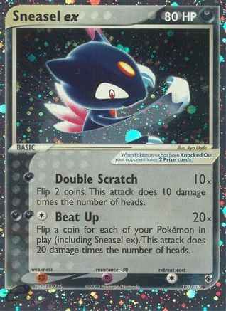 Sneasel ex 103/109 - Ruby and Sapphire Holofoil