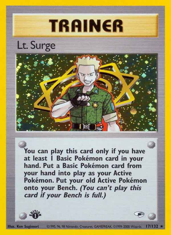 Lt. Surge (17/132) [Gym Heroes 1st Edition]