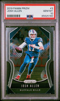 Graded 2019 Panini Prizm Josh Allen #3 Football Card PSA 10 Gem Mint