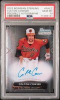 Graded 2022 Topps Bowman Sterling Colton Cowser #PACC Prospect Autographs Rookie RC Baseball Card PSA 10 Gem Mint