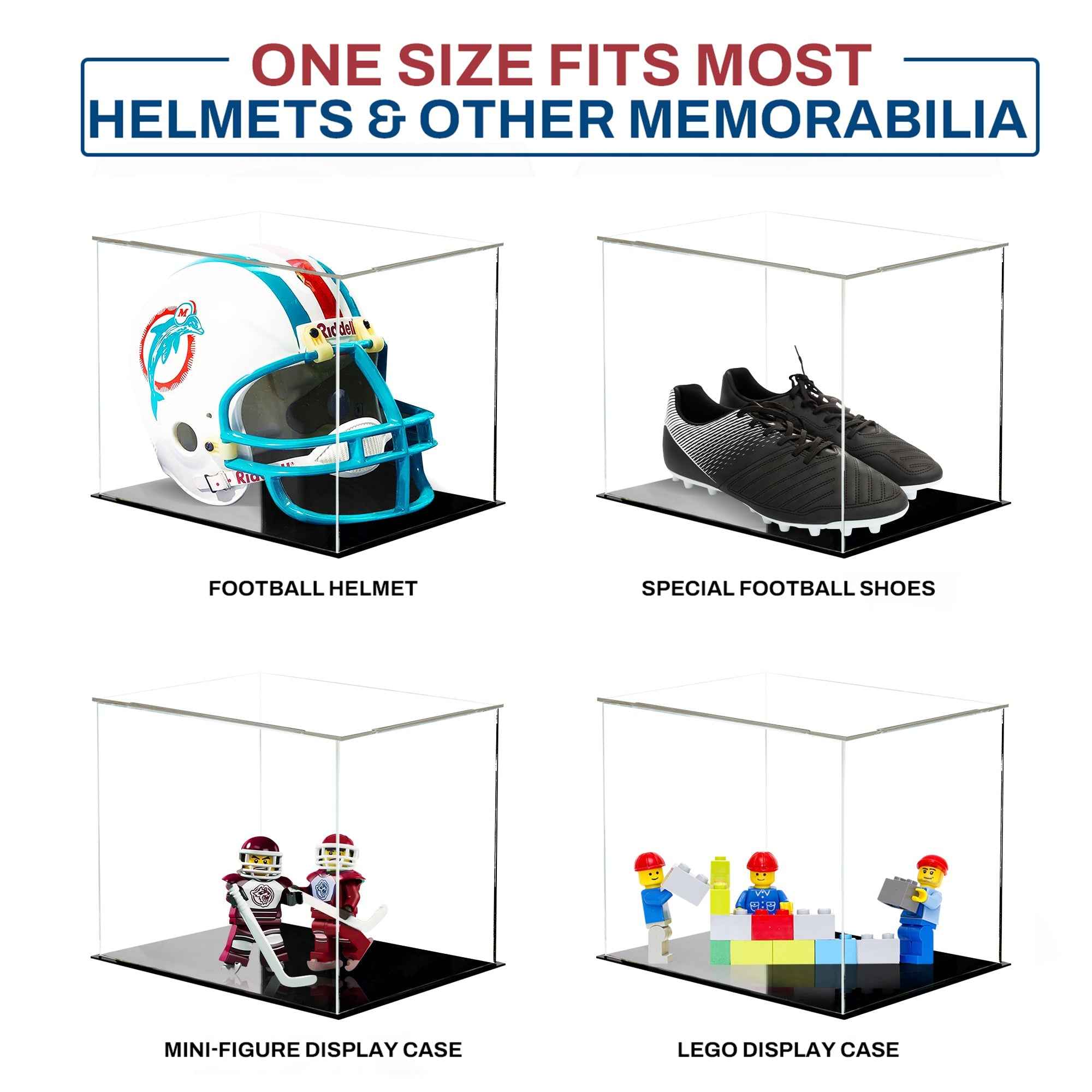 Football Helmet Display - Knock Down Style
