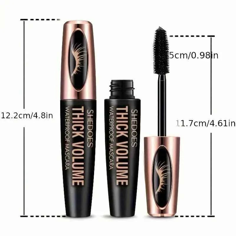 8D Curler Fiber Lash Mascara - Waterproof, Black, Thick Eyelash Shaping