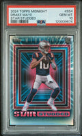 Graded 2024 Topps Midnight Drake Maye #SS4 Star Studded Rookie RC Football Card PSA 10 Gem Mint