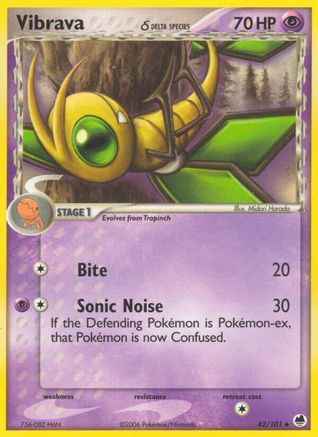 Vibrava (Delta Species) 042/101 - Dragon Frontiers Reverse Holofoil