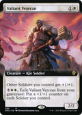 Valiant Veteran (DMU-390) - Dominaria United: (Extended Art) Foil