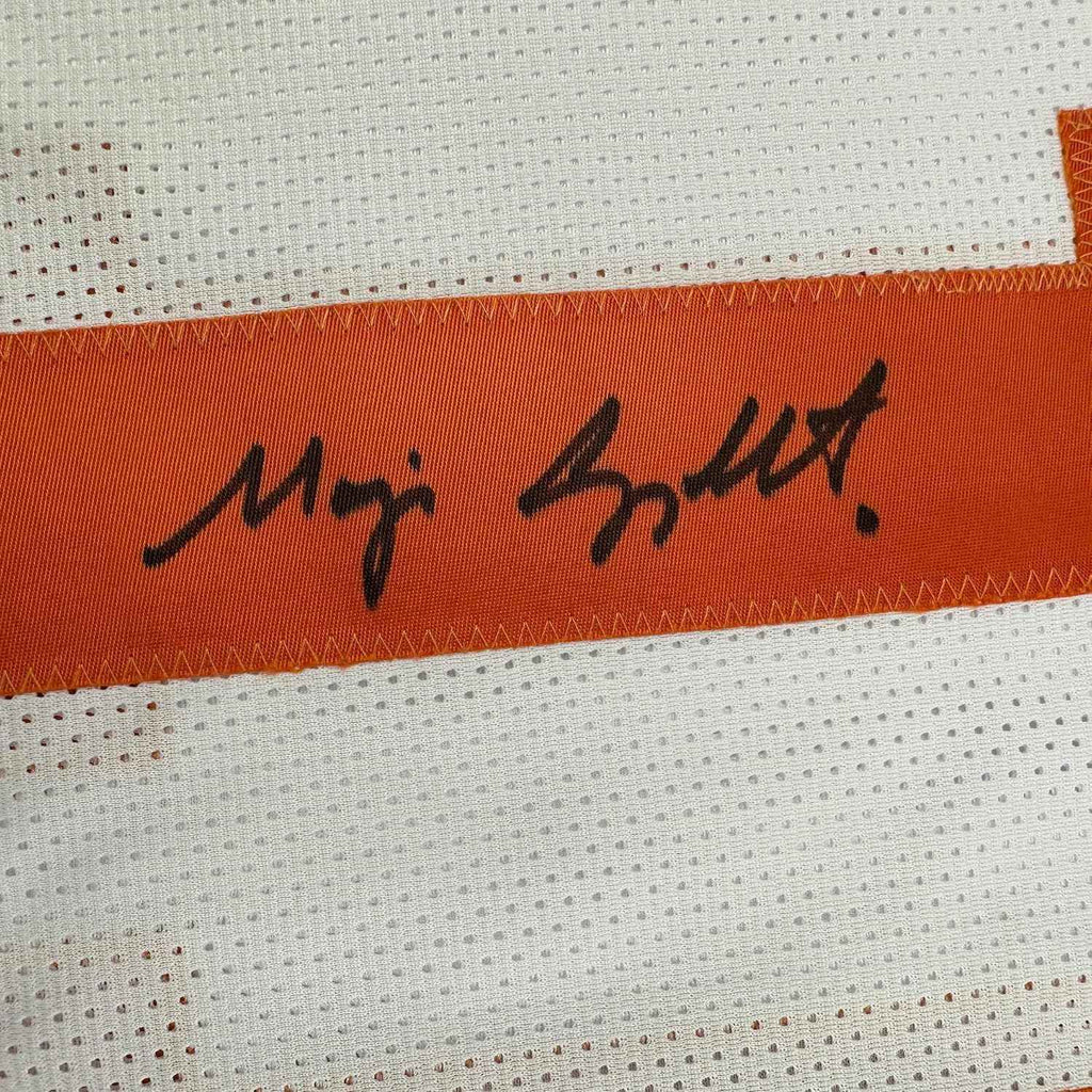 Framed Autographed/Signed Major Applewhite 35x39 Texas White College Football Jersey JSA COA