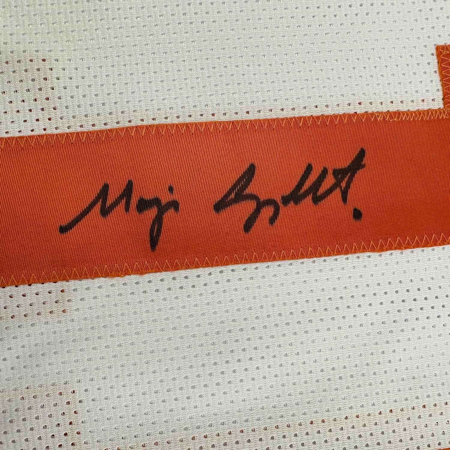 Framed Autographed/Signed Major Applewhite 35x39 Texas White College Football Jersey JSA COA