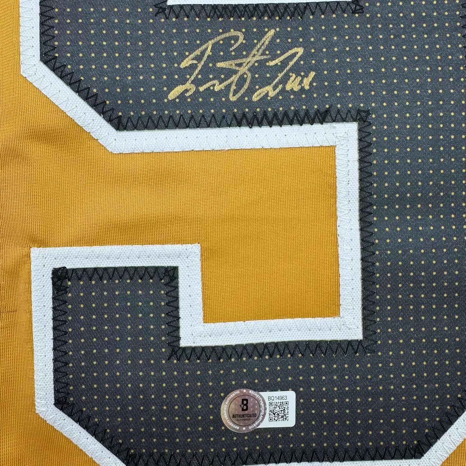 Framed Autographed/Signed Ivan Barbashev 35x39 Las Vegas Gold Hockey Jersey Beckett BAS COA