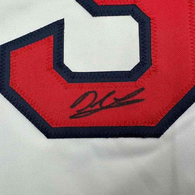 Framed Autographed/Signed Derek Lowe 35x39 Boston White Baseball Jersey Beckett BAS COA