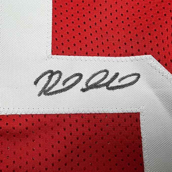 Framed Autographed/Signed Reed Sheppard 35x39 Houston Red Basketball Jersey Beckett BAS COA