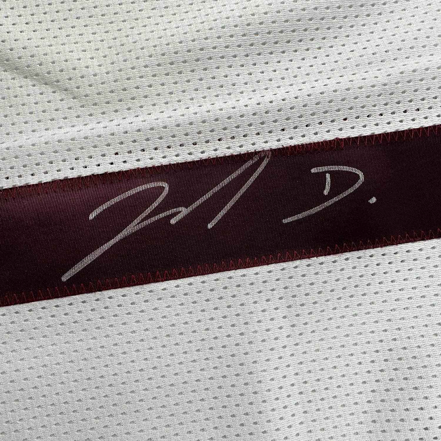 Framed Autographed/Signed Jahan Dotson 35x39 Washington White Football Jersey JSA COA
