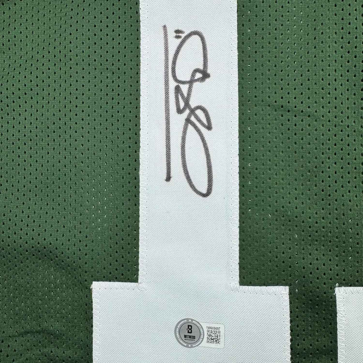 Framed Autographed/Signed Jayden Reed 35x39 Green Bay Green Football Jersey Beckett BAS COA