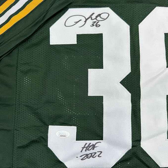Framed Autographed/Signed Leroy Butler 35x39 HOF 2022 Green Bay Green Football Jersey JSA COA