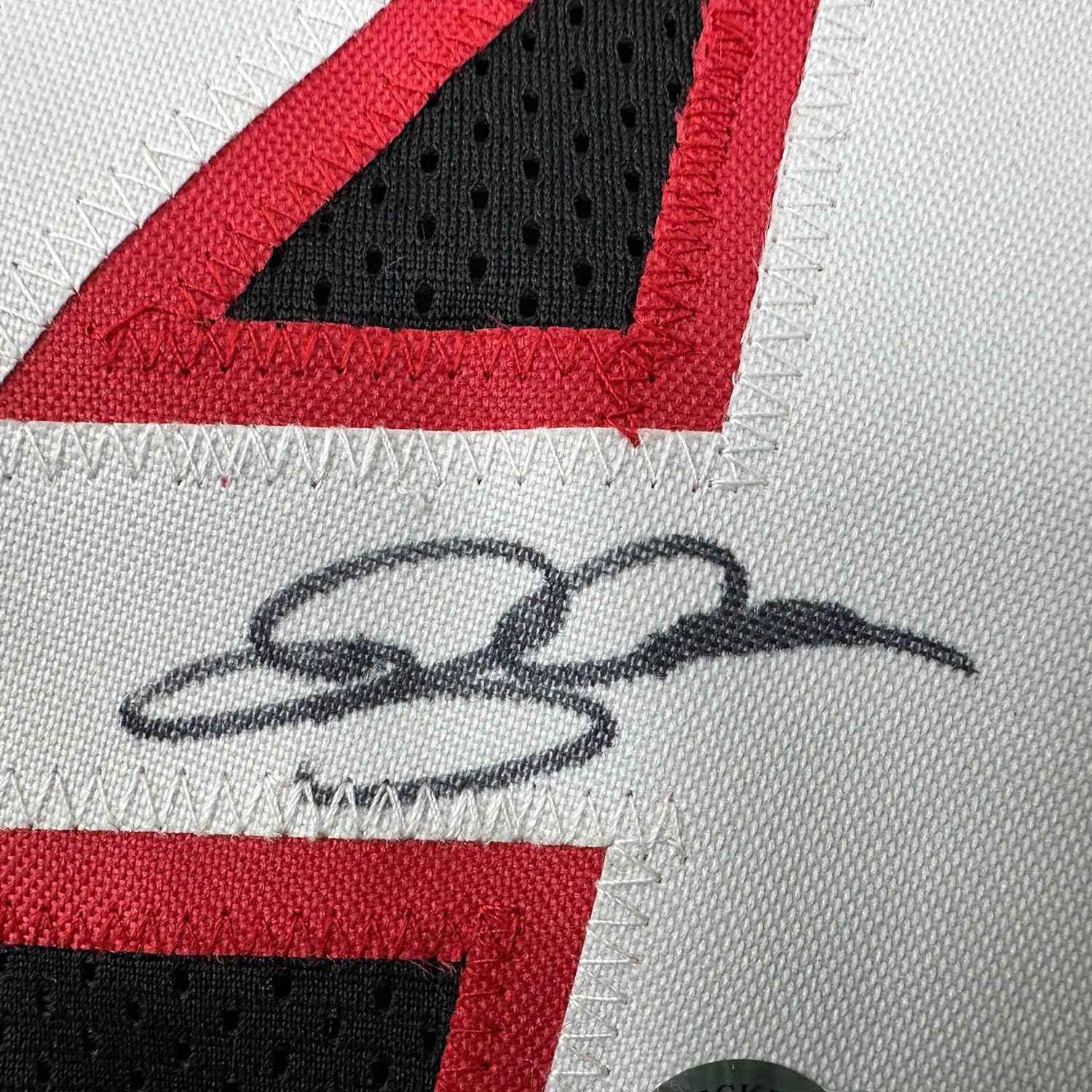 Framed Autographed/Signed Ray Allen 35x39 Miami Black Basketball Jersey Beckett BAS COA
