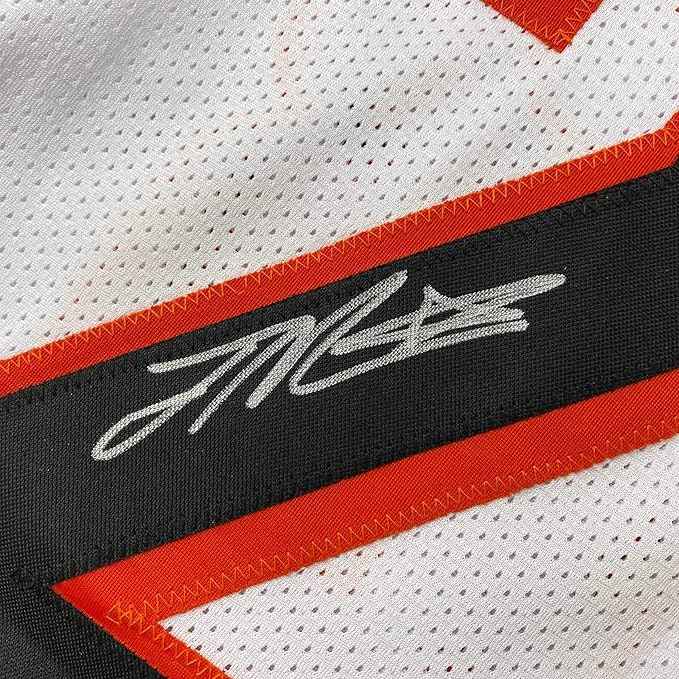 Framed Autographed/Signed Joe Mixon 35x39 Cincinnati White Football Jersey JSA COA
