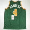 Autographed/Signed Adrian Dantley HOF 2008  Utah Green Basketball Jersey JSA COA