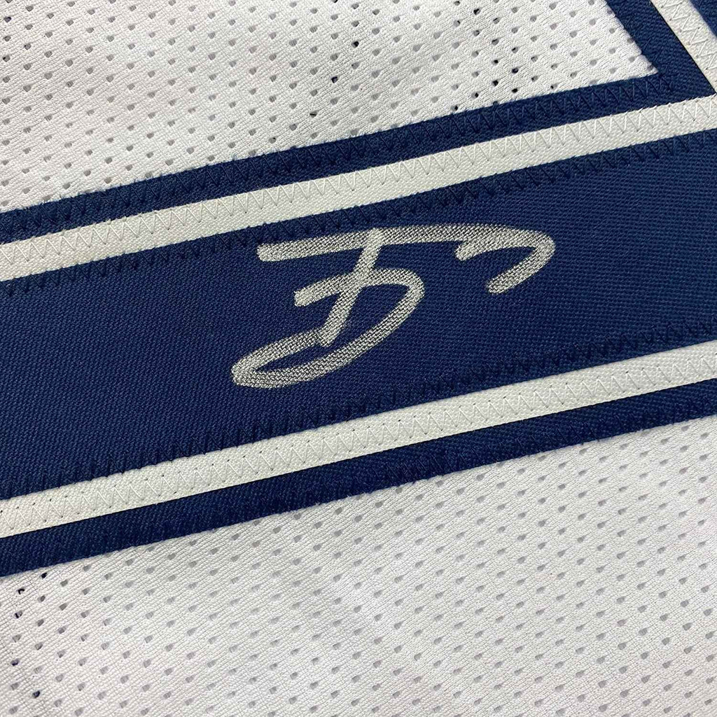 Framed Autographed/Signed Trevon Diggs 35x39 Dallas Color Rush White Football Jersey JSA COA