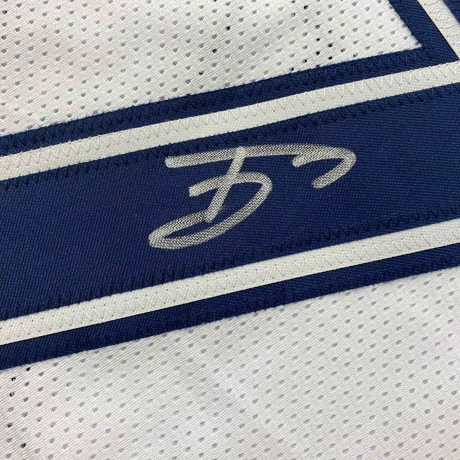 Framed Autographed/Signed Trevon Diggs 35x39 Dallas Color Rush White Football Jersey JSA COA