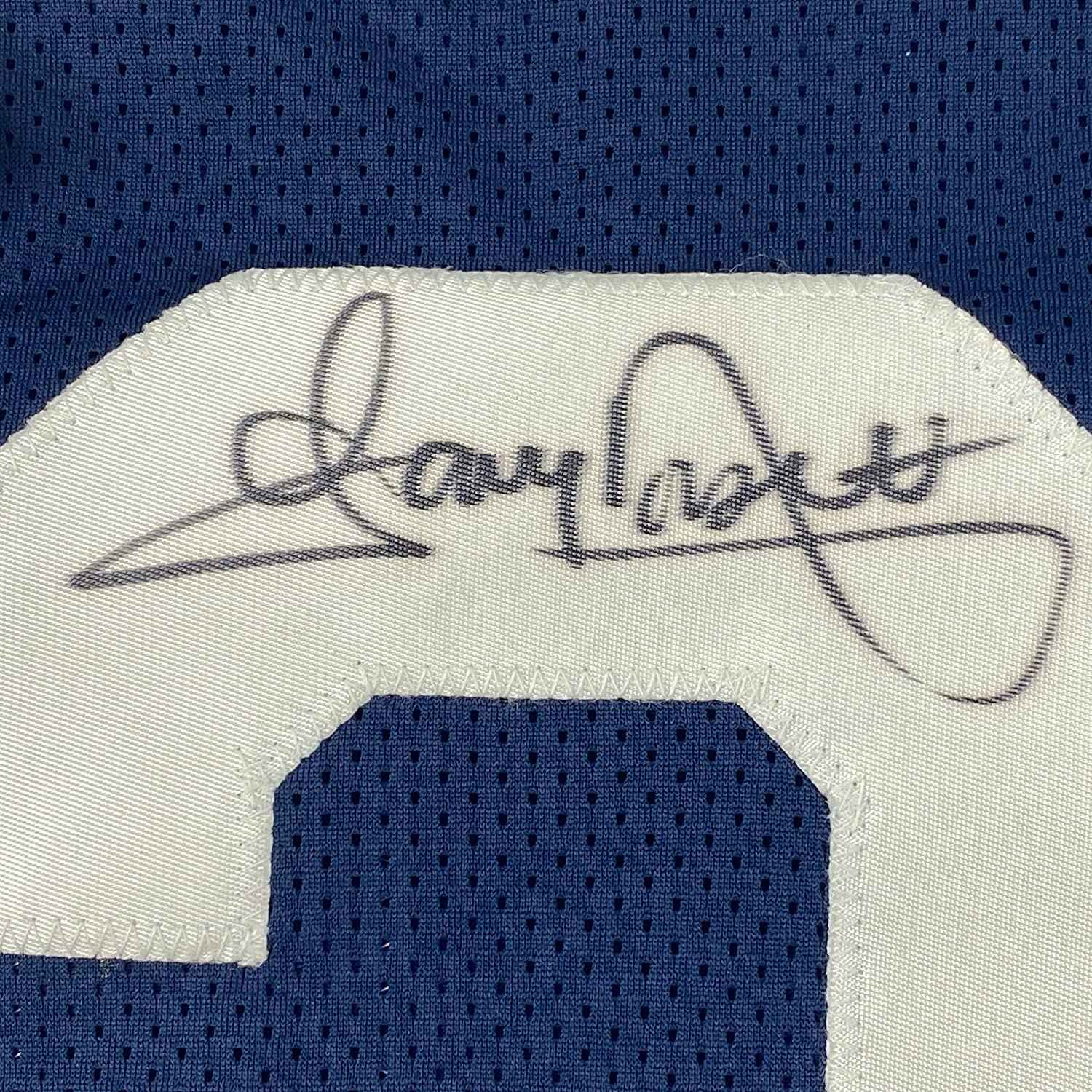 Framed Autographed/Signed Tony Dorsett 35x39 Dallas Thanksgiving Day Football Jersey JSA COA