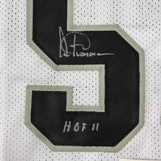 Framed Autographed/Signed Artis Gilmore HOF 11 35x39 San Antonio White Basketball Jersey JSA COA