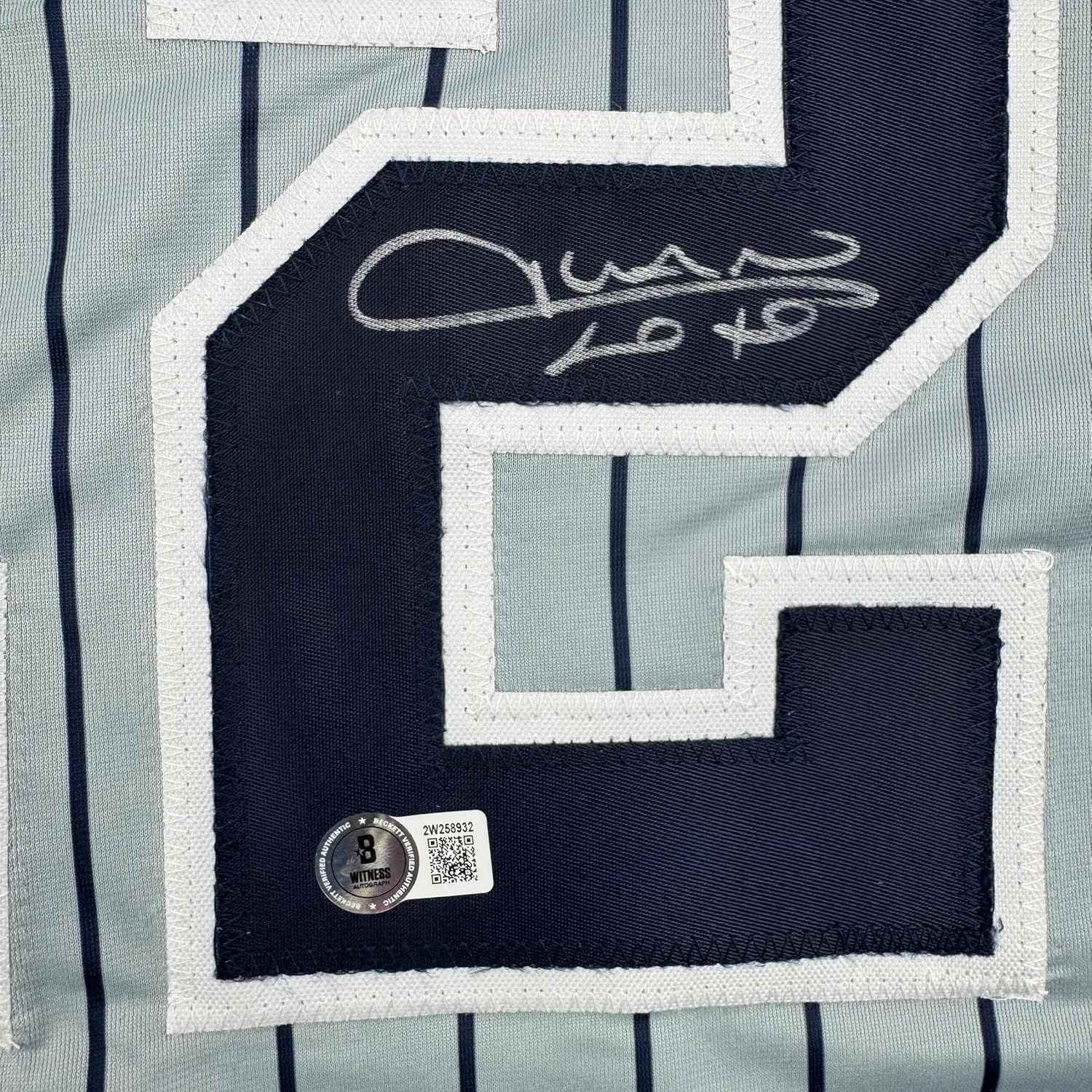 Framed Autographed/Signed Juan Soto 35x39 New York City Connect Baseball Jersey Beckett BAS COA