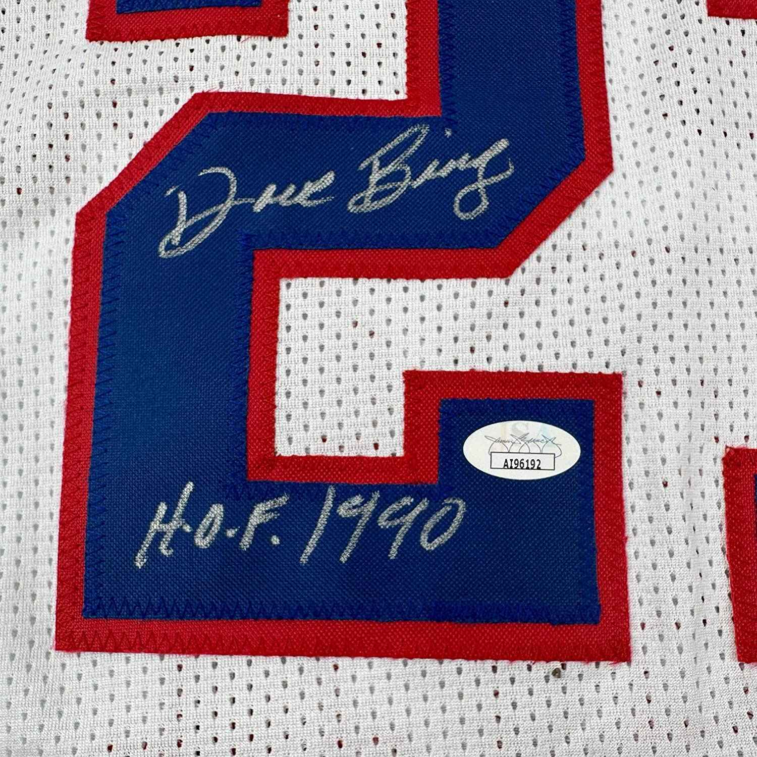 Framed Autographed/Signed Dave Bing 35x39 HOF 1990 Artwork Detroit White Basketball Jersey JSA COA