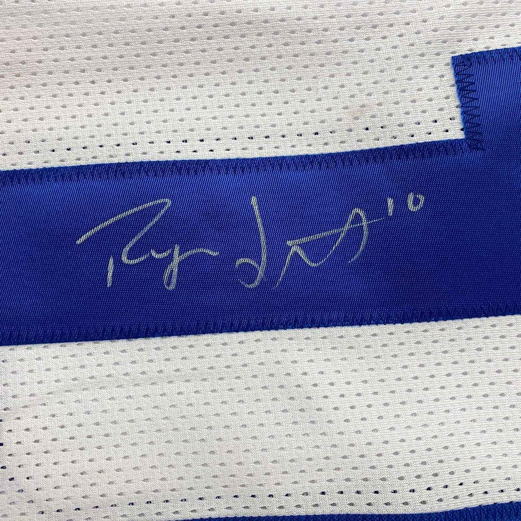 Framed Autographed/Signed Ryan Switzer 35x39 Dallas White Football Jersey JSA COA