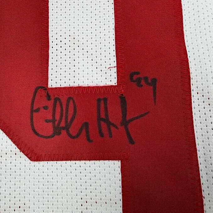 Framed Autographed/Signed Charles Haley 35x39 San Francisco White Football Jersey JSA COA