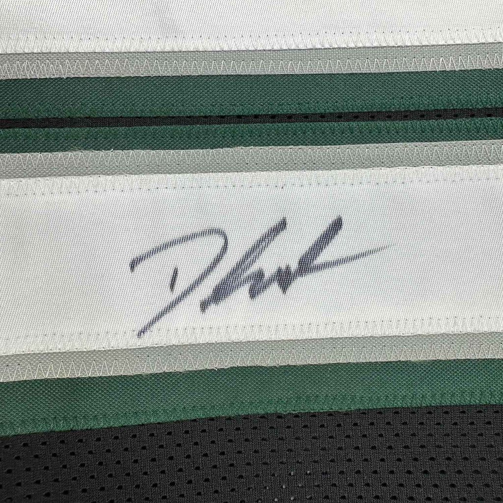 Framed Autographed/Signed D'Andre Swift 35x39 Philadelphia Black Football Jersey JSA COA