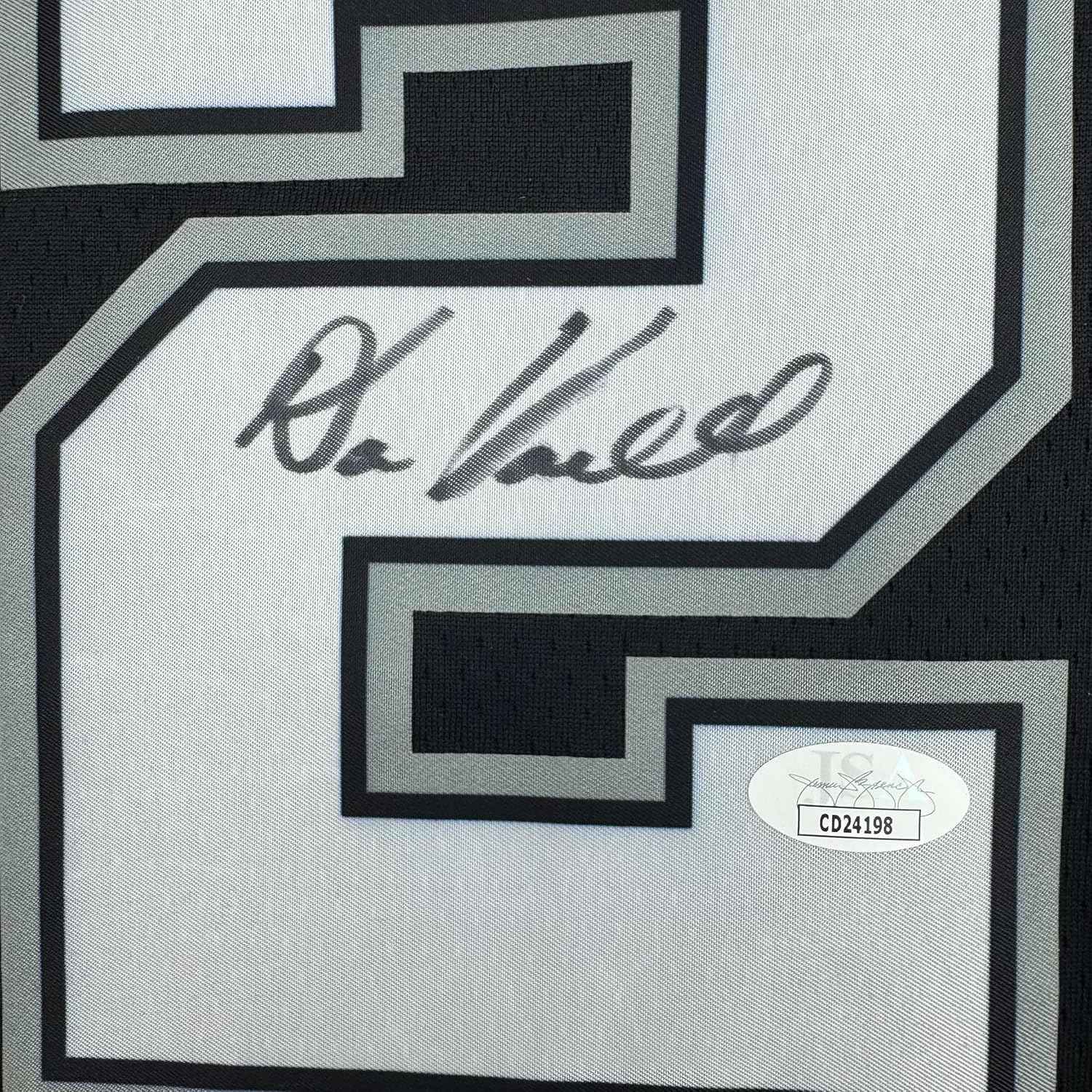 Framed Autographed/Signed Devin Vassell 35x39 San Antonio Black Basketball Jersey JSA COA