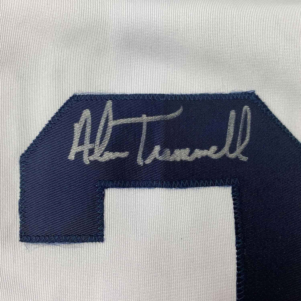 Framed Autographed/Signed Alan Trammell 35x39 Detroit White Baseball Jersey JSA COA