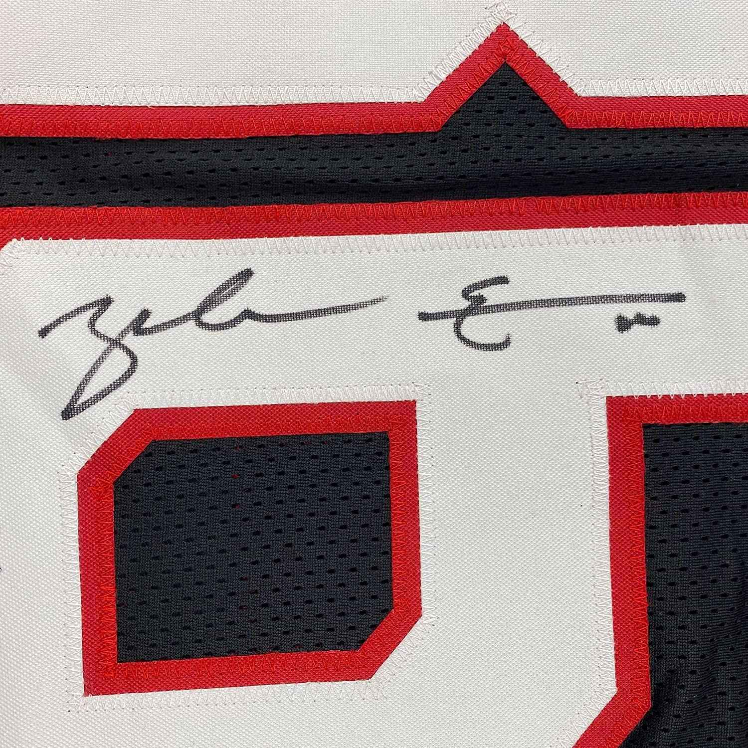 Framed Autographed/Signed Zach Ertz 35x39 Arizona Black Football Jersey JSA COA