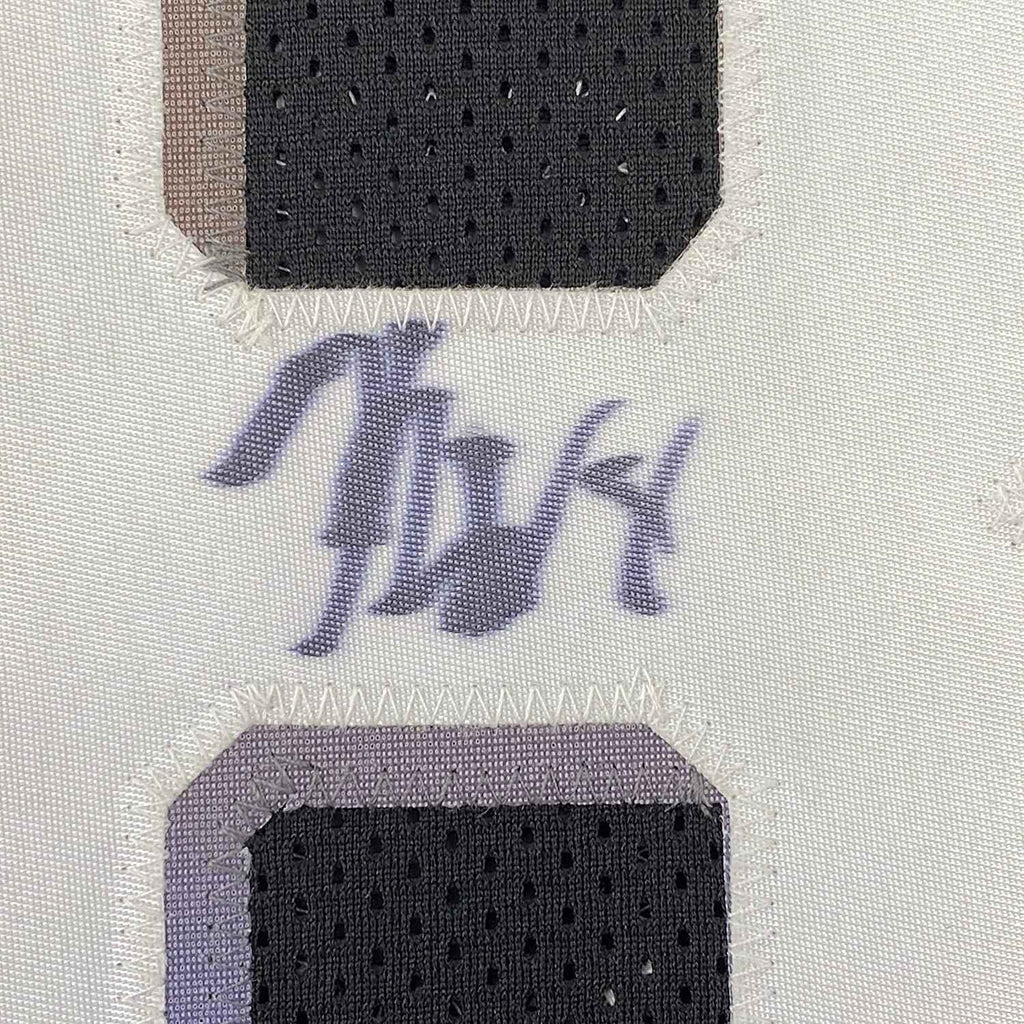 Framed Autographed/Signed Kemba Walker 35x39 New York Black Basketball Jersey JSA COA
