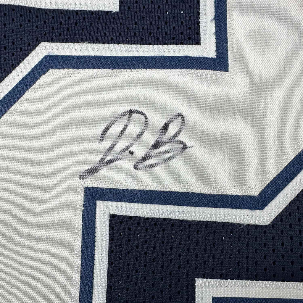 Framed Autographed/Signed Daron Bland 35x39 Dallas Blue Football Jersey JSA COA