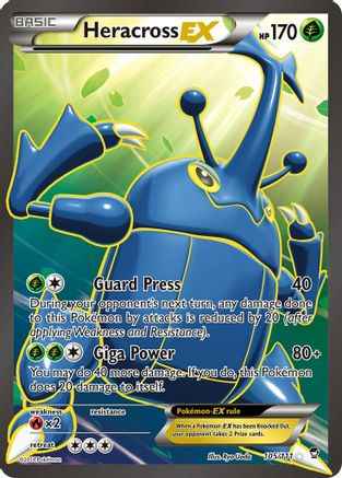 Heracross EX (Full Art) 105/111 - XY  Furious Fists Holofoil