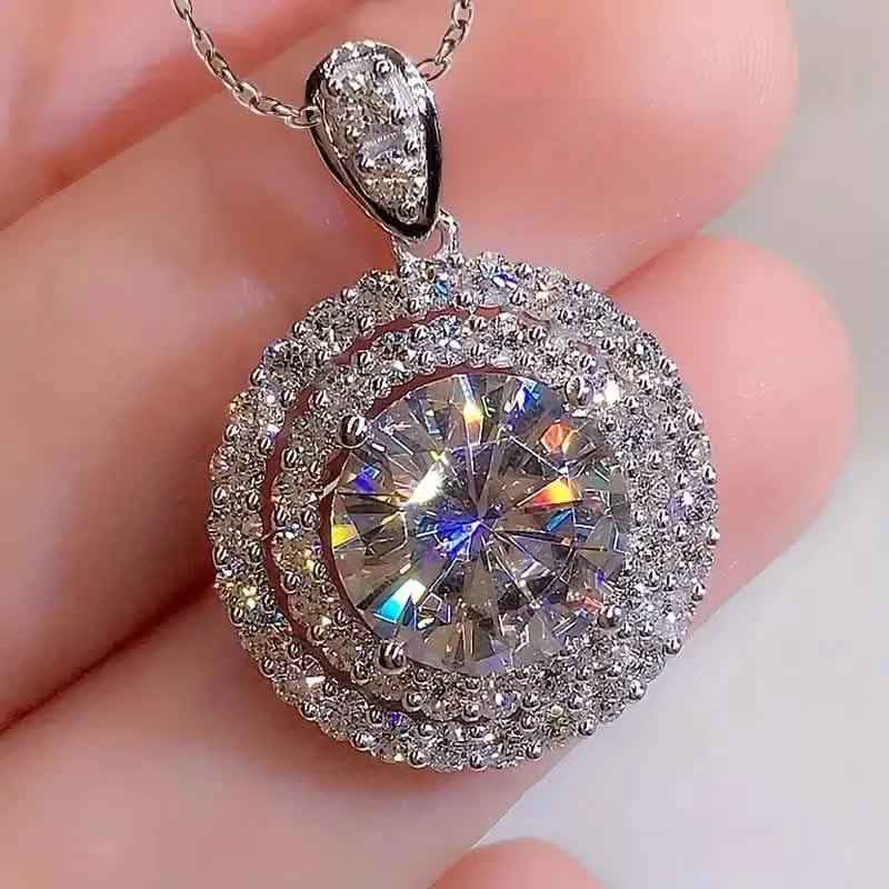925 Silver Zirconium Oxide Collarbone Necklace