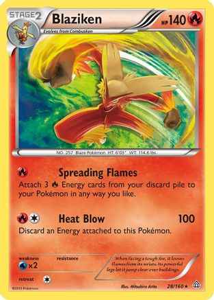 Blaziken 028/160 - XY  Primal Clash Holofoil