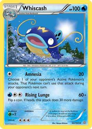 Whiscash 040/160 - XY  Primal Clash