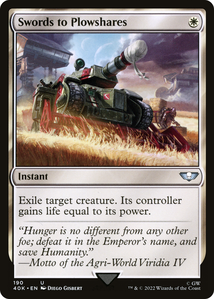 Swords to Plowshares (40K-190) - Warhammer 40,000 Commander