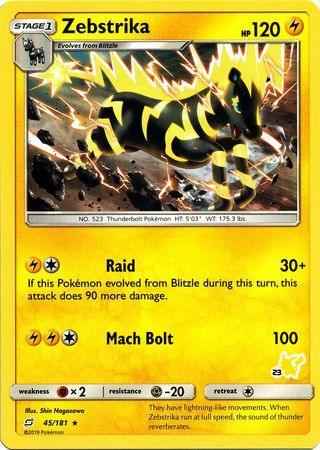 Zebstrika (45/181) (Pikachu Stamp #23) [Battle Academy 2020]