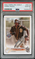 Graded 2022 Topps Pro Debut James Wood #PD132 Rookie RC Baseball Card PSA 10 Gem Mint