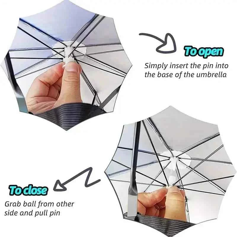 UV Protection Umbrella Hat – Elastic, Camping, Fishing & Outdoor Activities